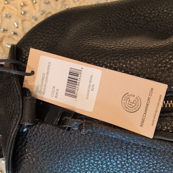 Rebecca Medium Julian Backpack black brand new with tags and dust cover - Picture 2 of 12